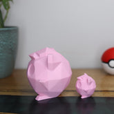 Low Poly 3D Printed Jigglypuff Figurine - Retro Pokemon Model - The 3D Print Smiths